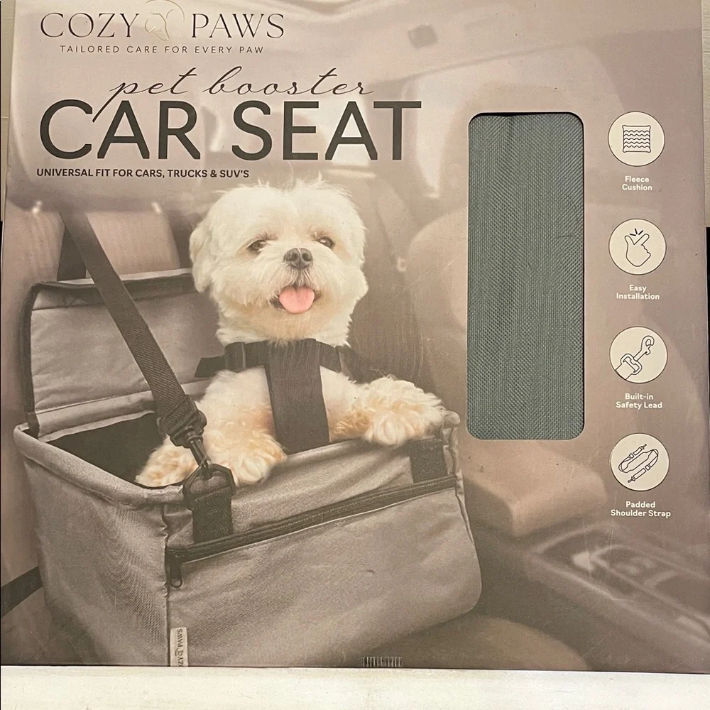 Gray Small Pet Booster Car Seat